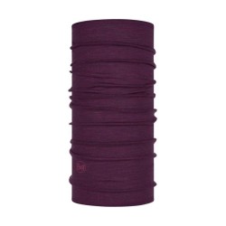 Buff Wool Heavyweight Neckwarmer- Purplish Multi Stripes