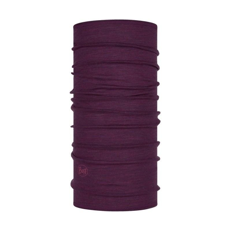 Buff Wool Heavyweight Neckwarmer- Purplish Multi Stripes
