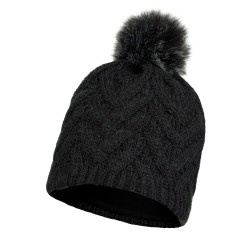 Buff Knitted & Polar Hat Disa -Black