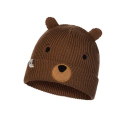 Buff Knitted Hat Funn Bear