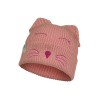 Buff Knitted Hat Funn Cat Sweet